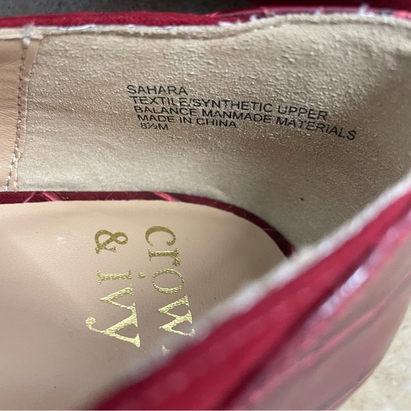 Crown & Ivy Sahara Flats 8.5 M red - Picture 8 of 12